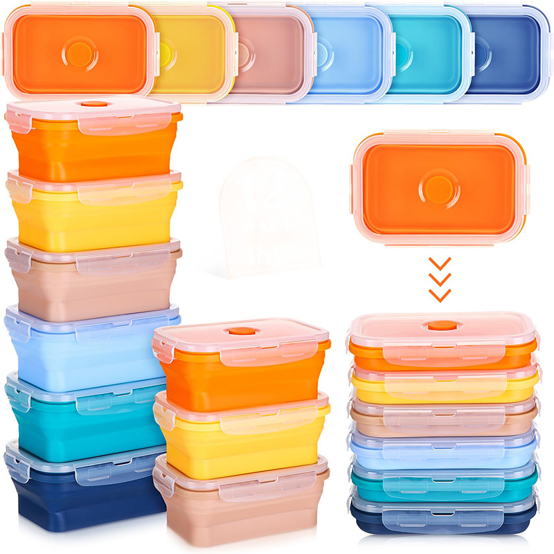 Food Storage Tupperware - Collapsible Food Storage Containers Silicone Lunch
