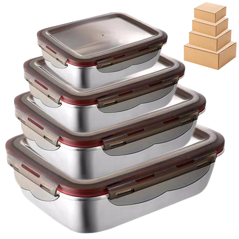 Food Storage Tupperware - 304 Stainless Steel Food Lunch Bento