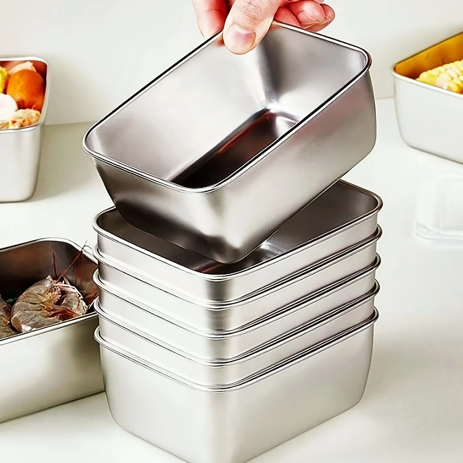Food Storage Containers Set - Stainless Steel Food Storage Containers Set