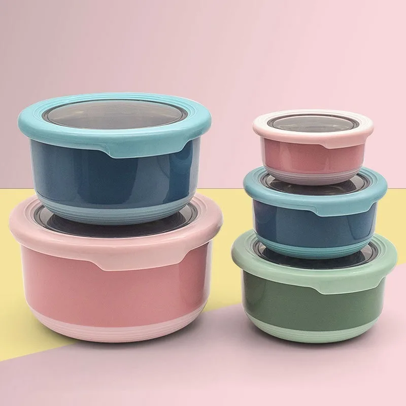 Food Storage Tupperware - Stainless Steel Crisper Round With Lid