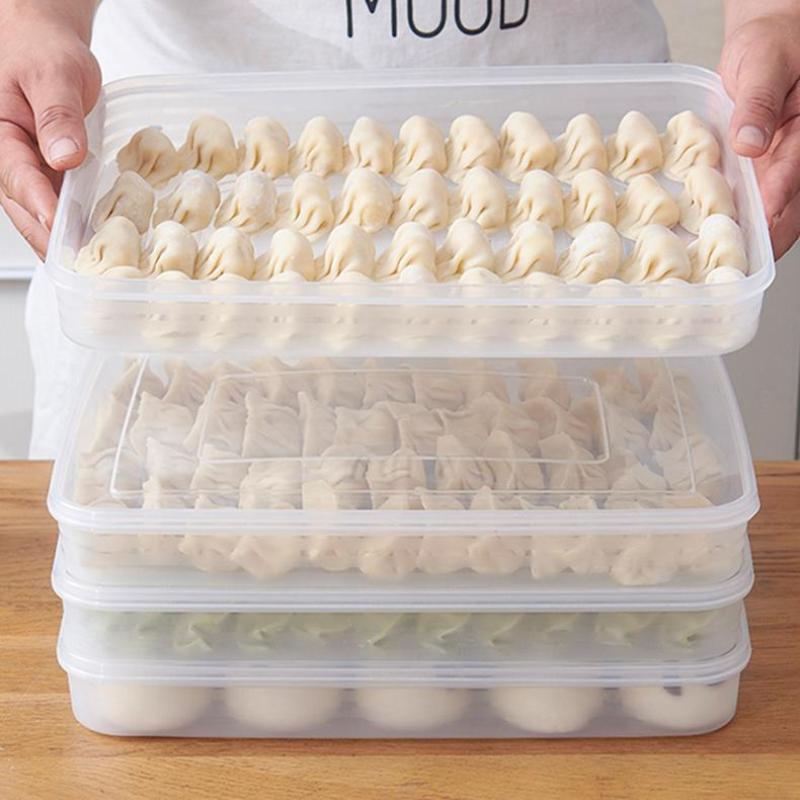 Food Storage Containers Set - Transparent Kitchen Storage Box Refrigerator Organizer