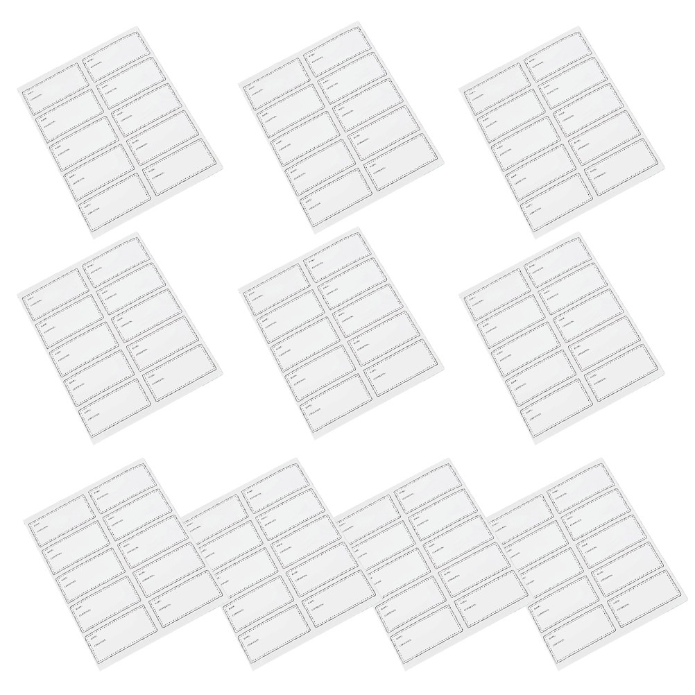 Food Storage Notes - 10Sheets Waterproof Oilproof Label Stickers Removable