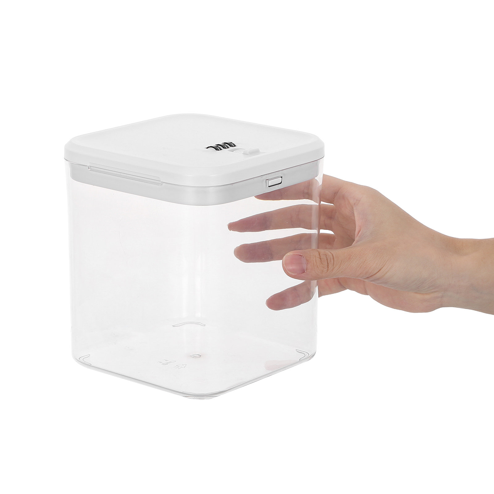Food Storage Lock Box - Clear Stackable Lock Box for Fridge