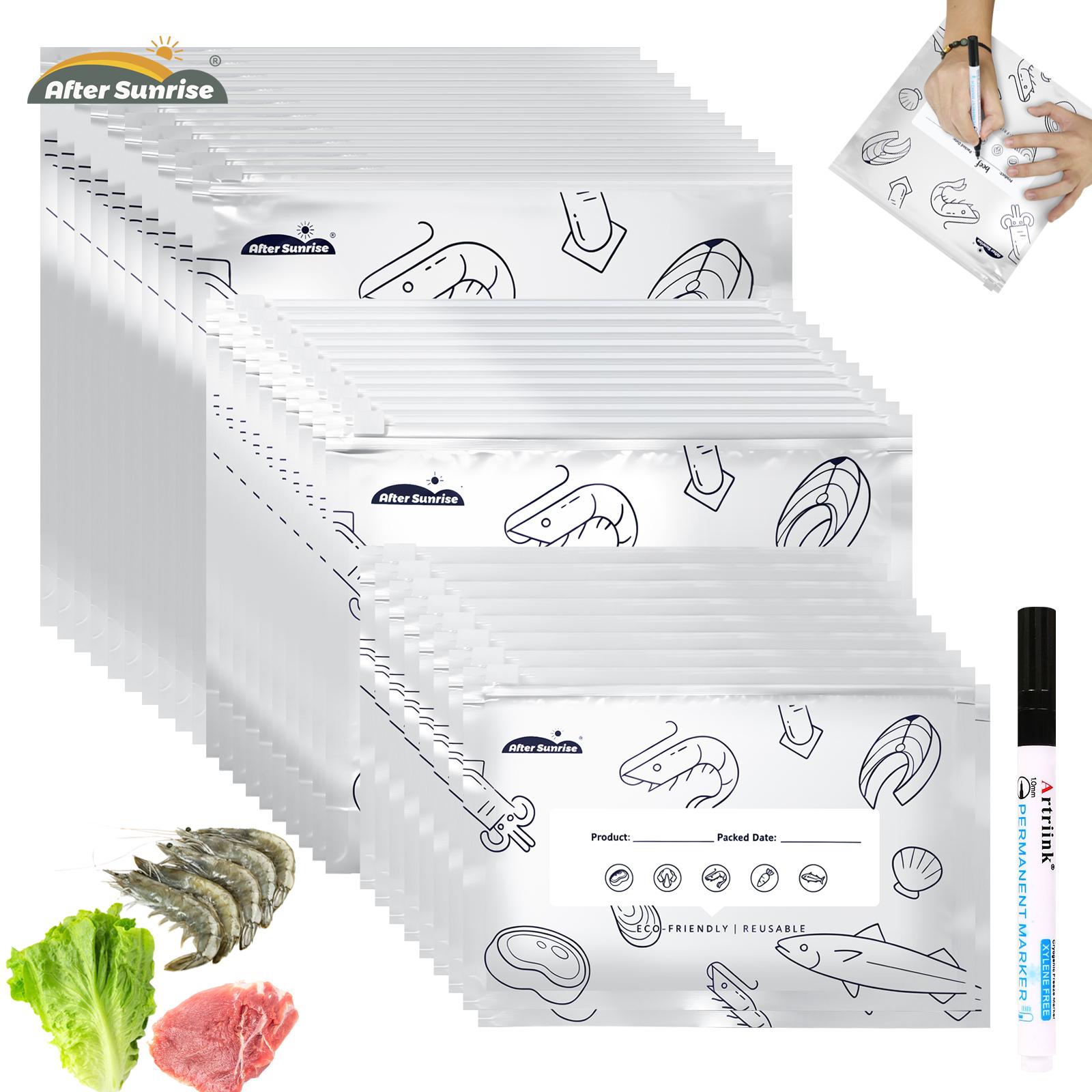 Food Storage Zipper - 【Refrigerated Food】Reusable Aluminum Foil Sealable Storage