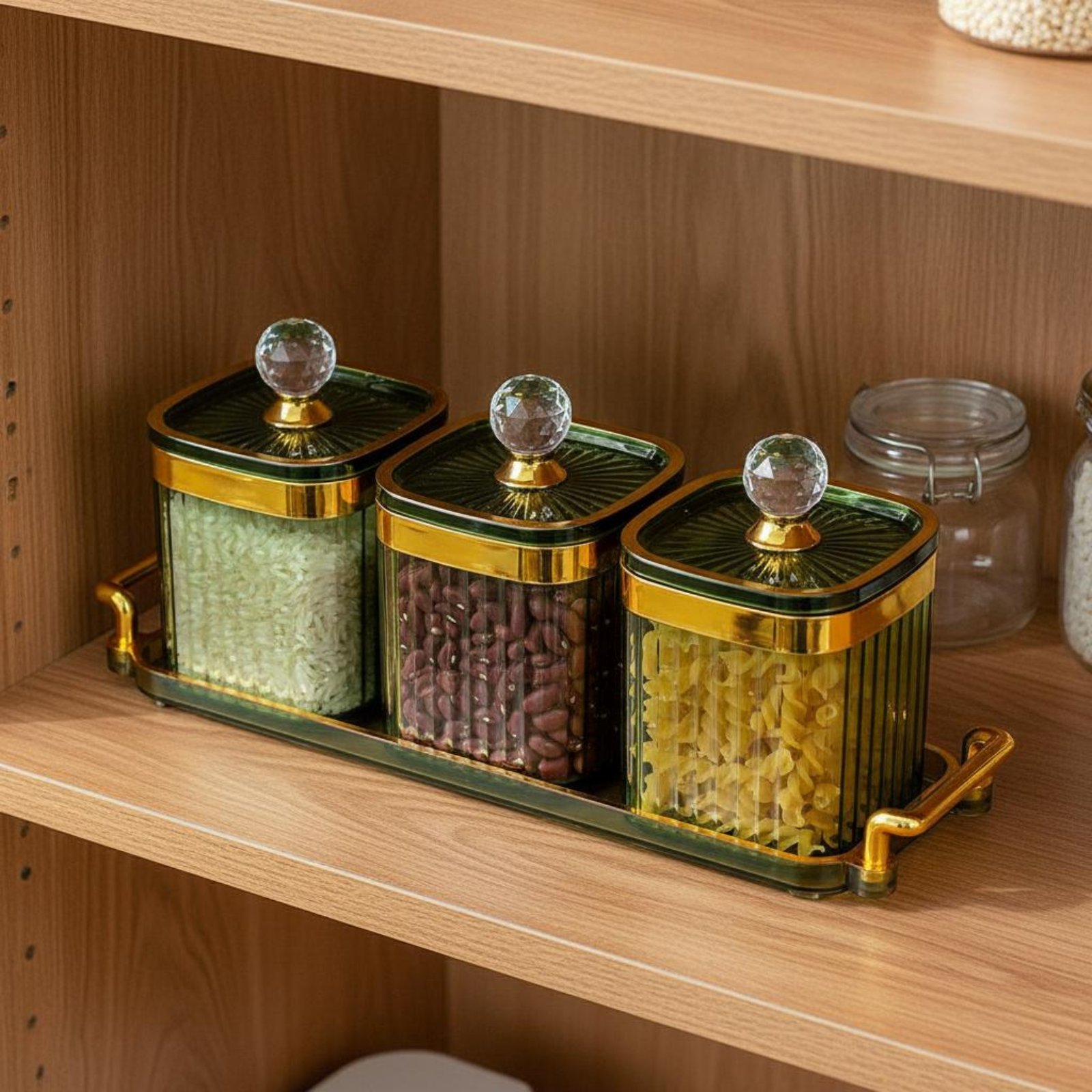 Food Storage Containers Set - Decorative Snack Container Set Airtight Closure