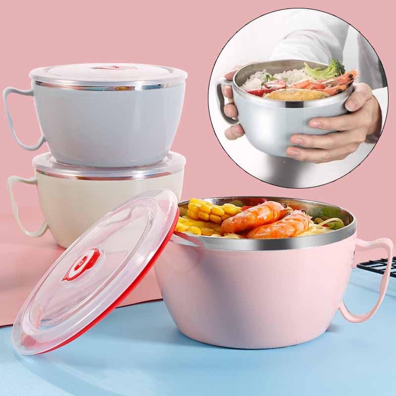 Food Storage Tupperware - Portable Stainless Steel with Lid Instant