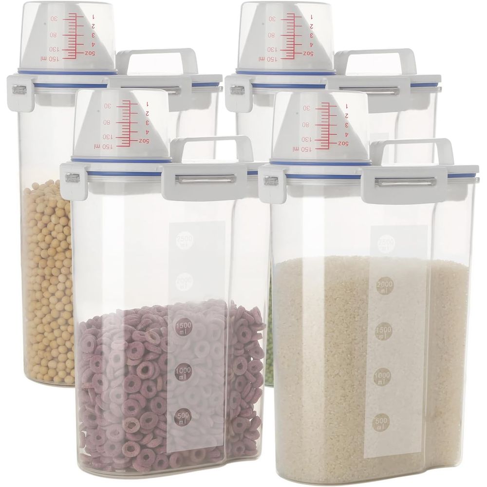 Food Storage Containers Set - 5.5 Lbs Rice Airtight Dry Food