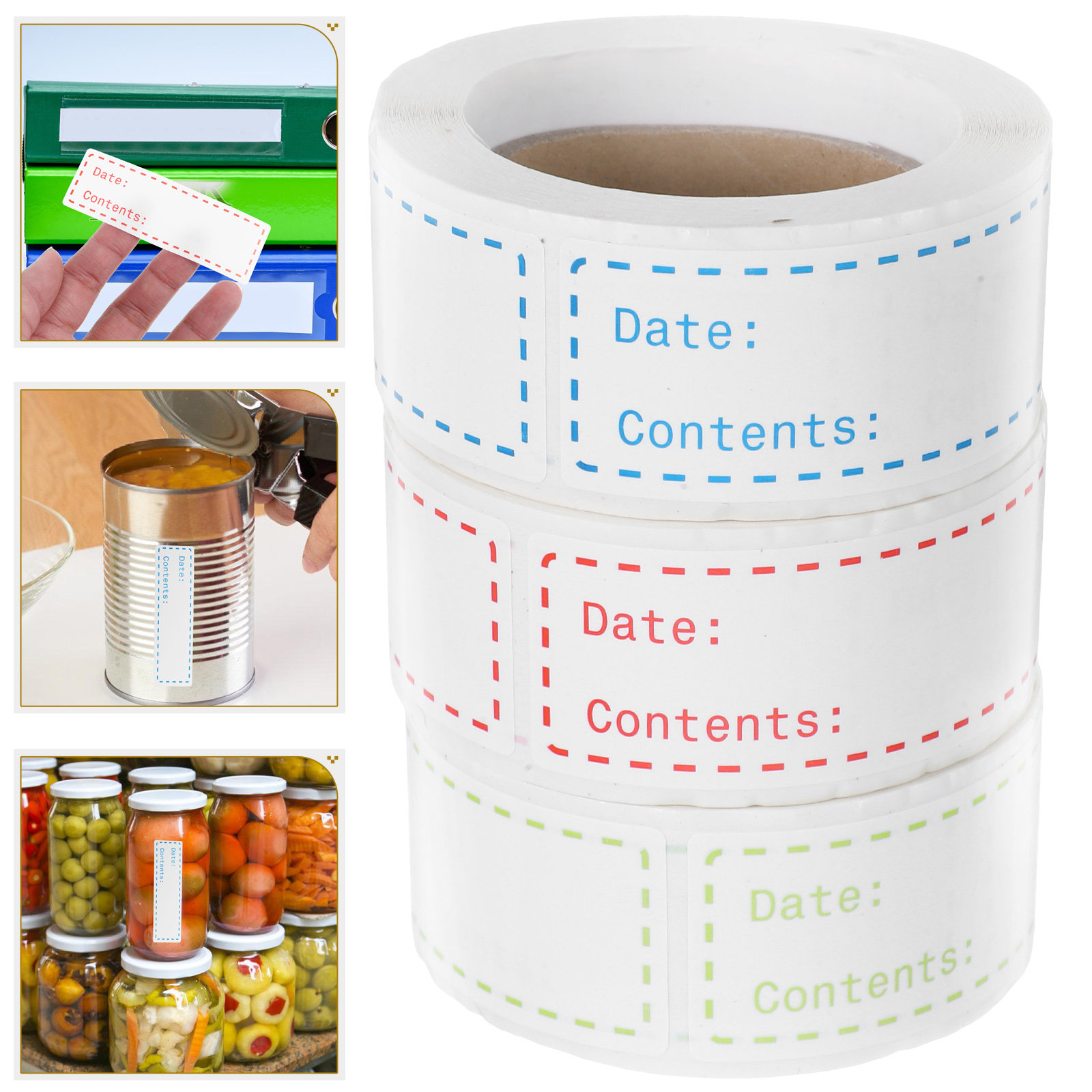 Food Storage Notes - 3 Rolls Adhesive Food Labels Stickers
