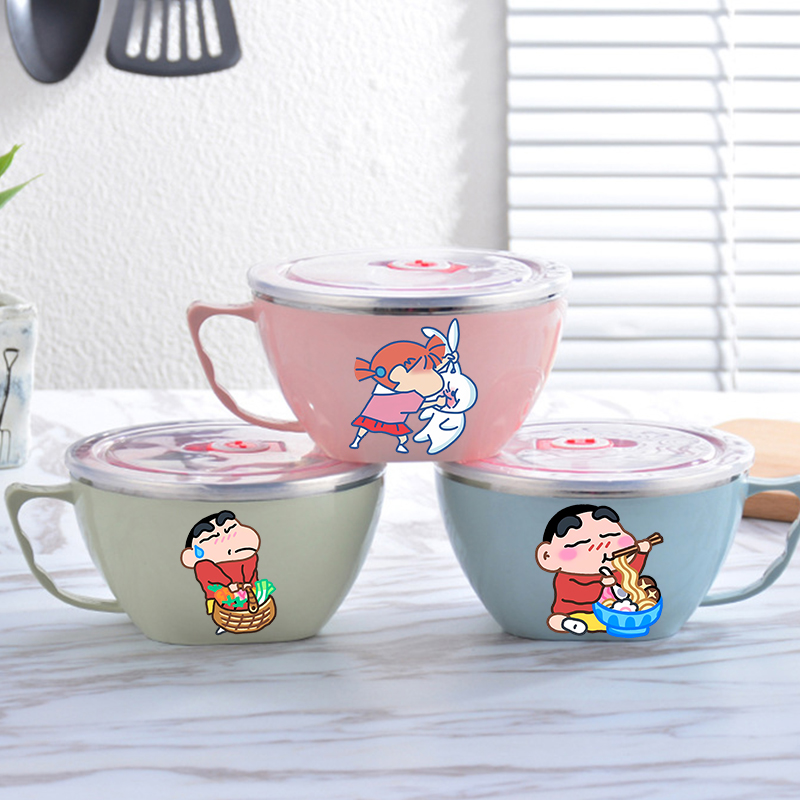 Food Storage Containers Set - Crayon Shin-chan Noodle Bowl Large Capacity