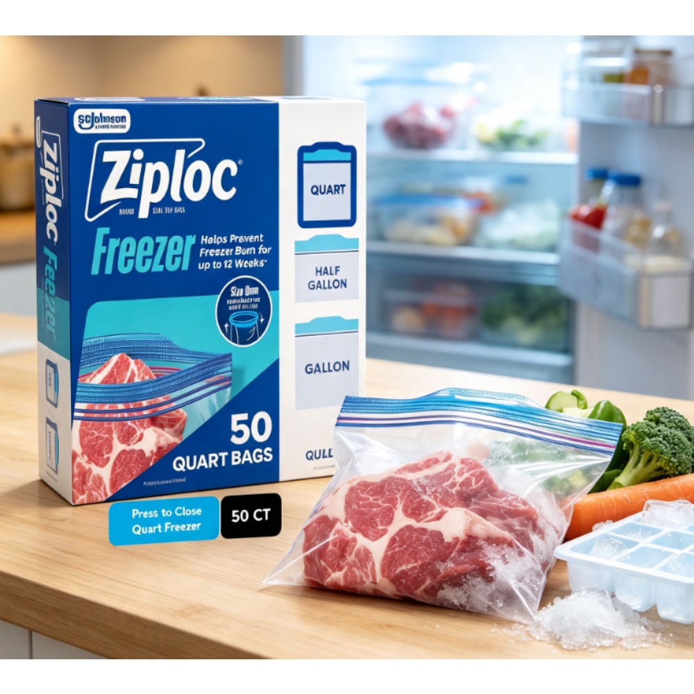 Food Storage Brands - Ziploc Brand Freezer Food Storage Bags,