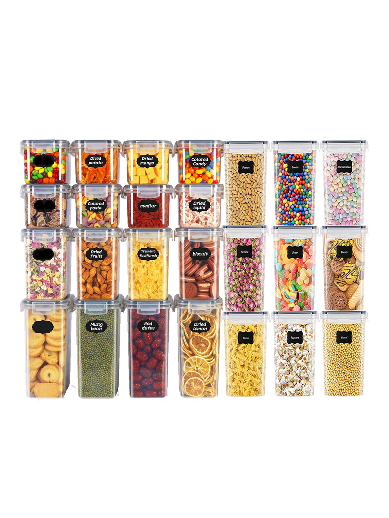 Food Storage Containers Set - 48pcs, Sealed Food Storage Containers with