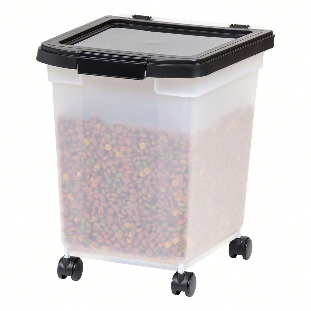 Food Storage With Wheels - Transparent Plastic Storage Bucket With Wheels