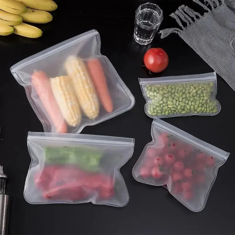 1/2/3/4pcs Silicone Food Stora - Food Storage Zipper ulasan dan harga