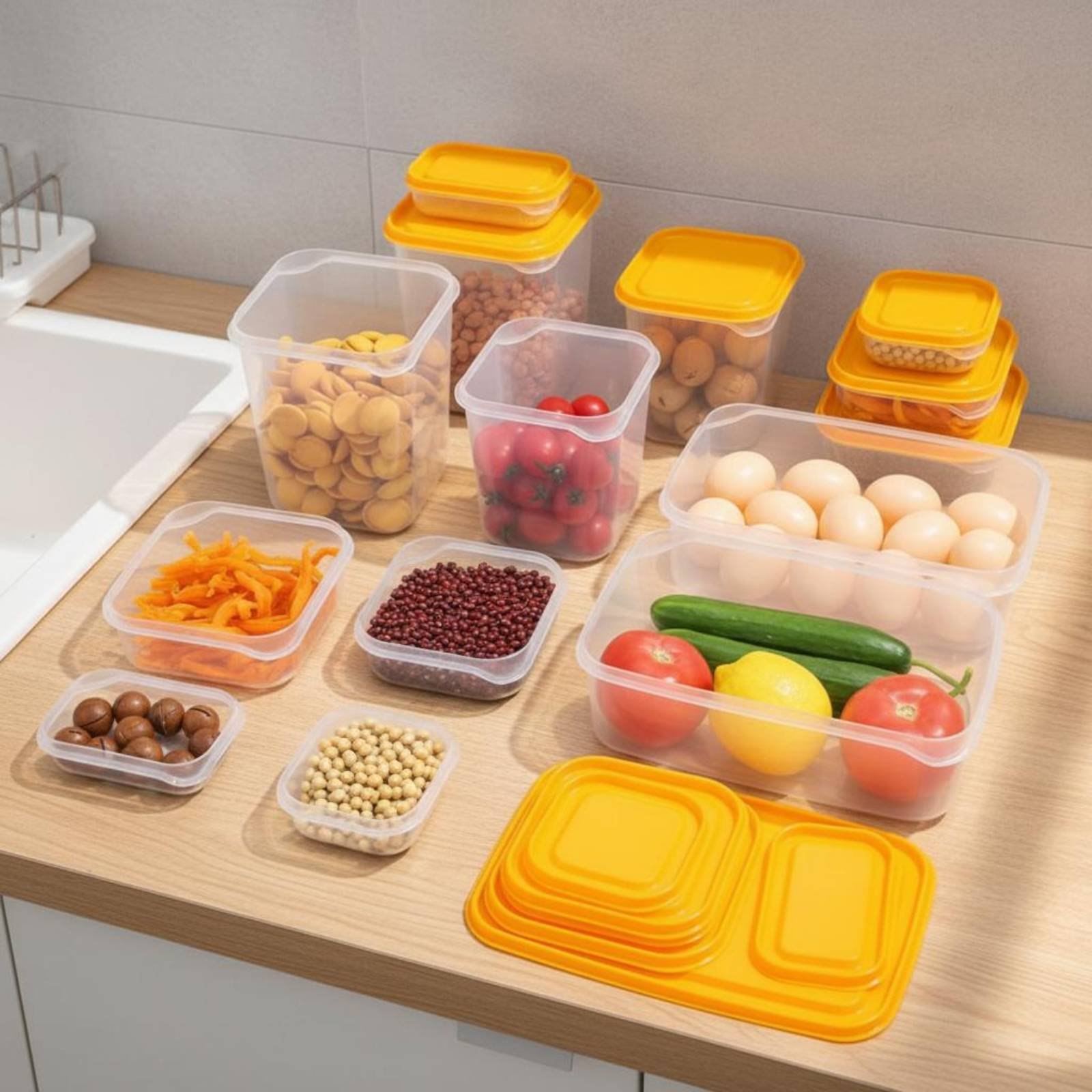 17 Pieces Fridge Storage Box S - Food Storage Airtight ulasan dan harga