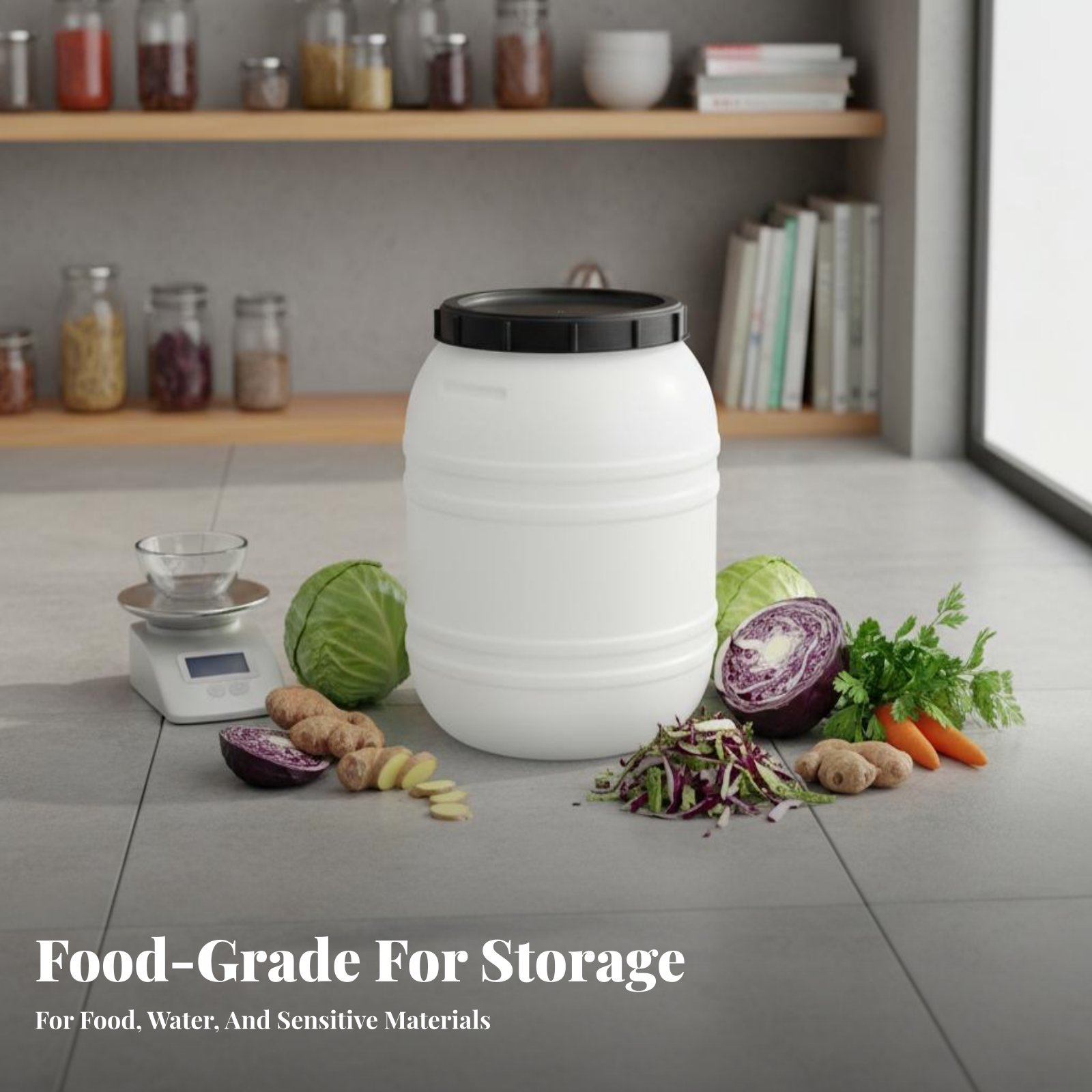 Food Grade Plastic Barrel Airt - Food Storage Airtight ulasan dan harga