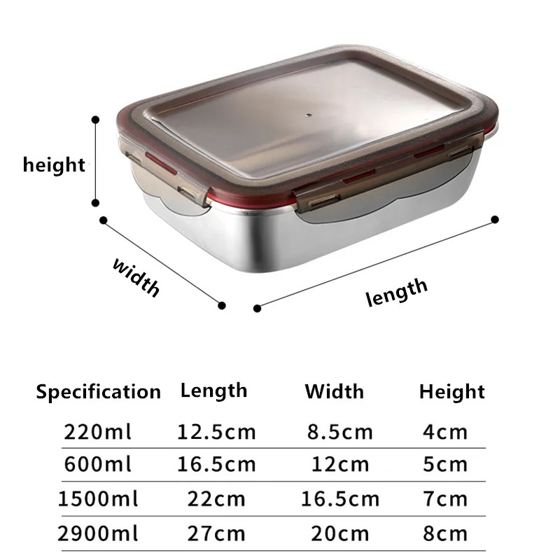 304 Stainless Steel Food Lunch - Food Storage Tupperware ulasan dan harga