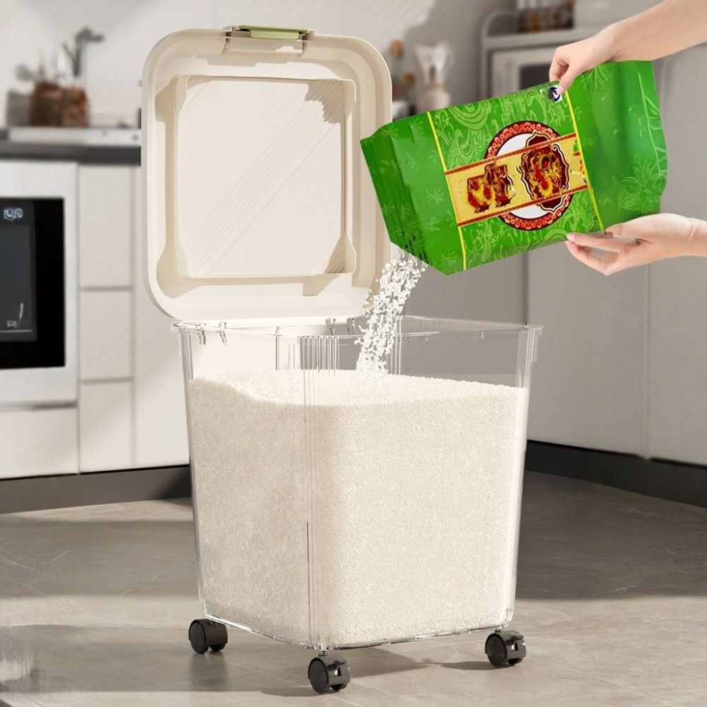 Insect Proof Rice Storage Box  - Food Storage With Wheels ulasan dan harga