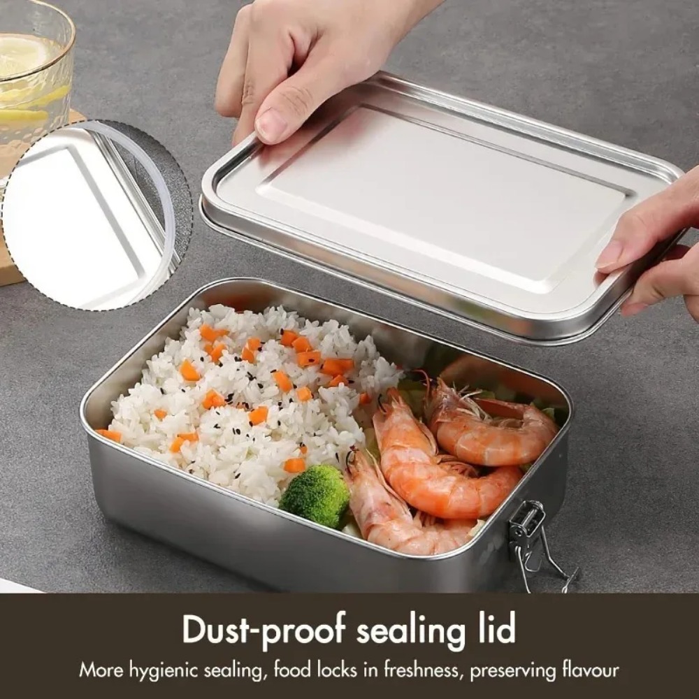 NEW 850ML Bento Box with Lock  - Food Storage Lock Box ulasan dan harga