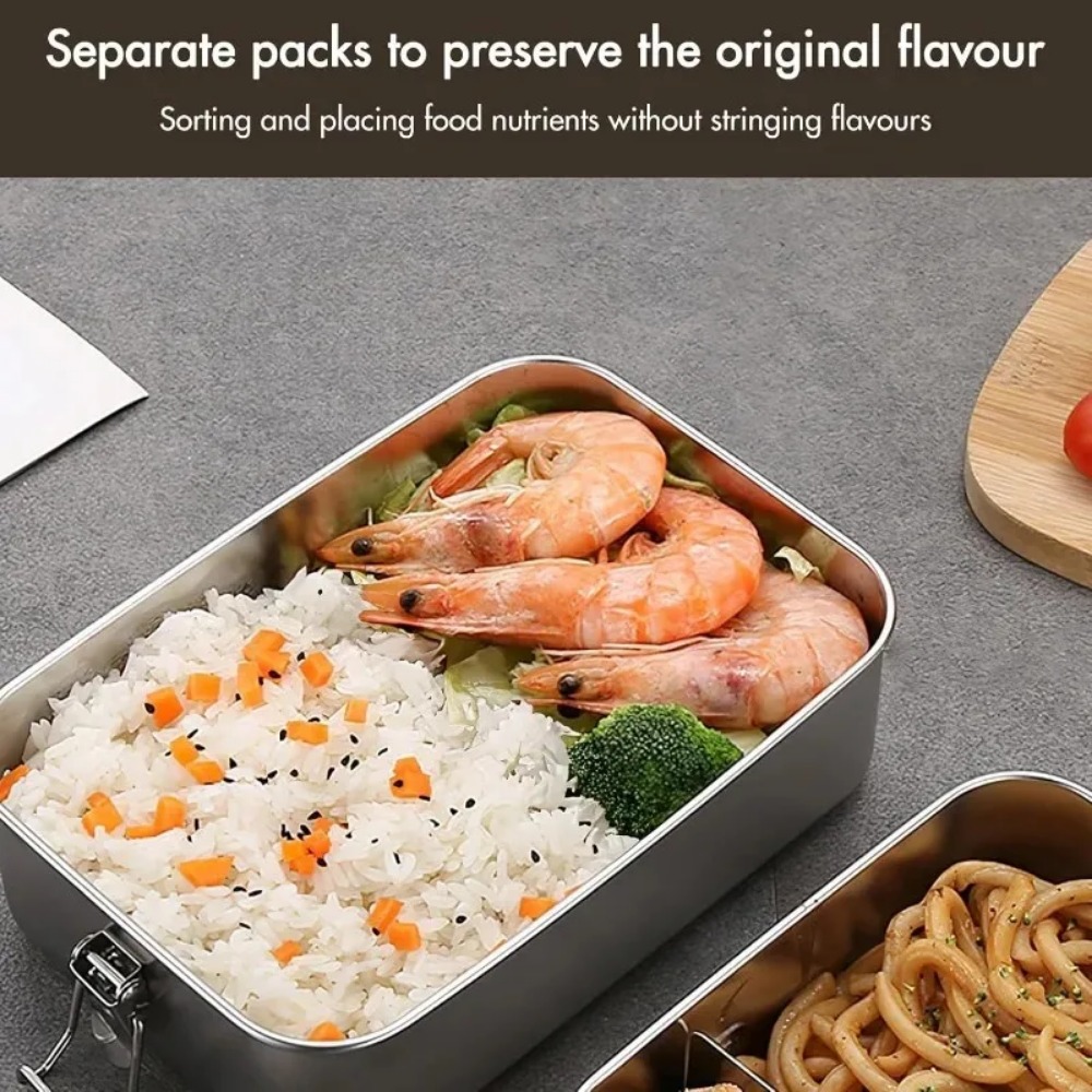 NEW 850ML Bento Box with Lock  - Food Storage Lock Box ulasan dan harga