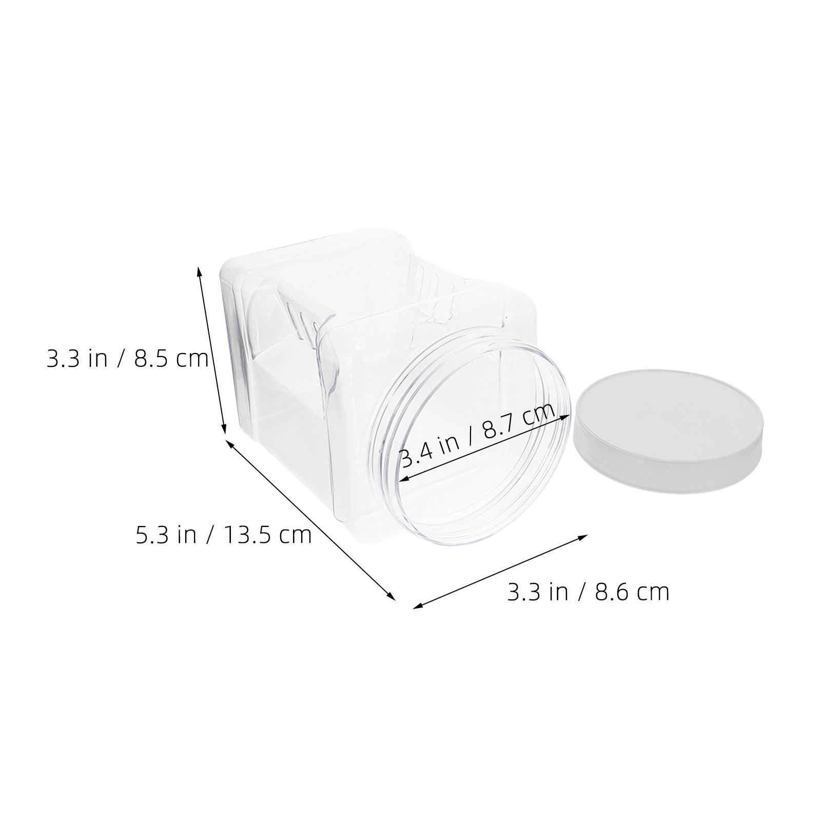 6Pcs Transparent Square Canist - Food Storage Airtight ulasan dan harga