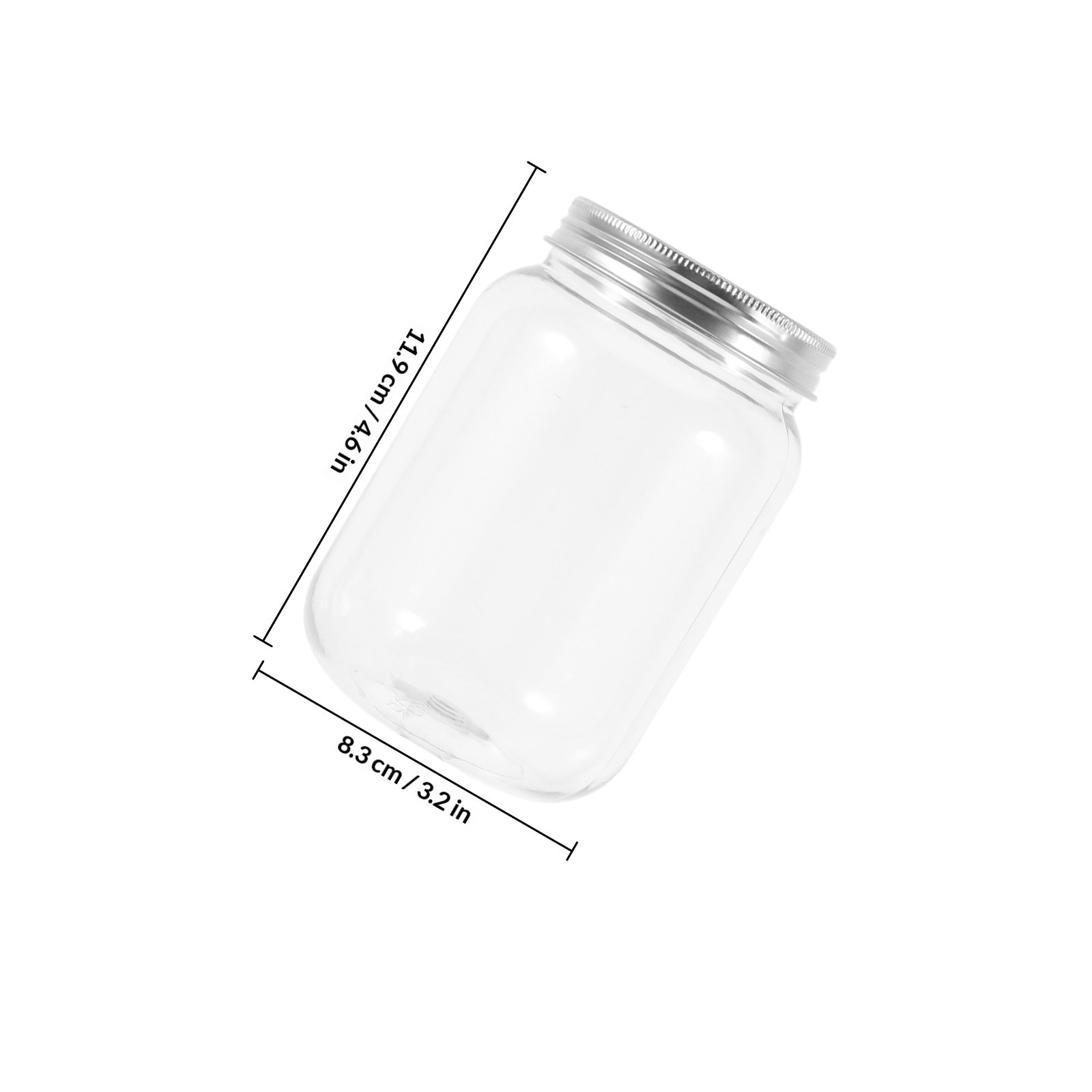 4Pcs Clear Plastic Jars with A - Food Storage Airtight ulasan dan harga