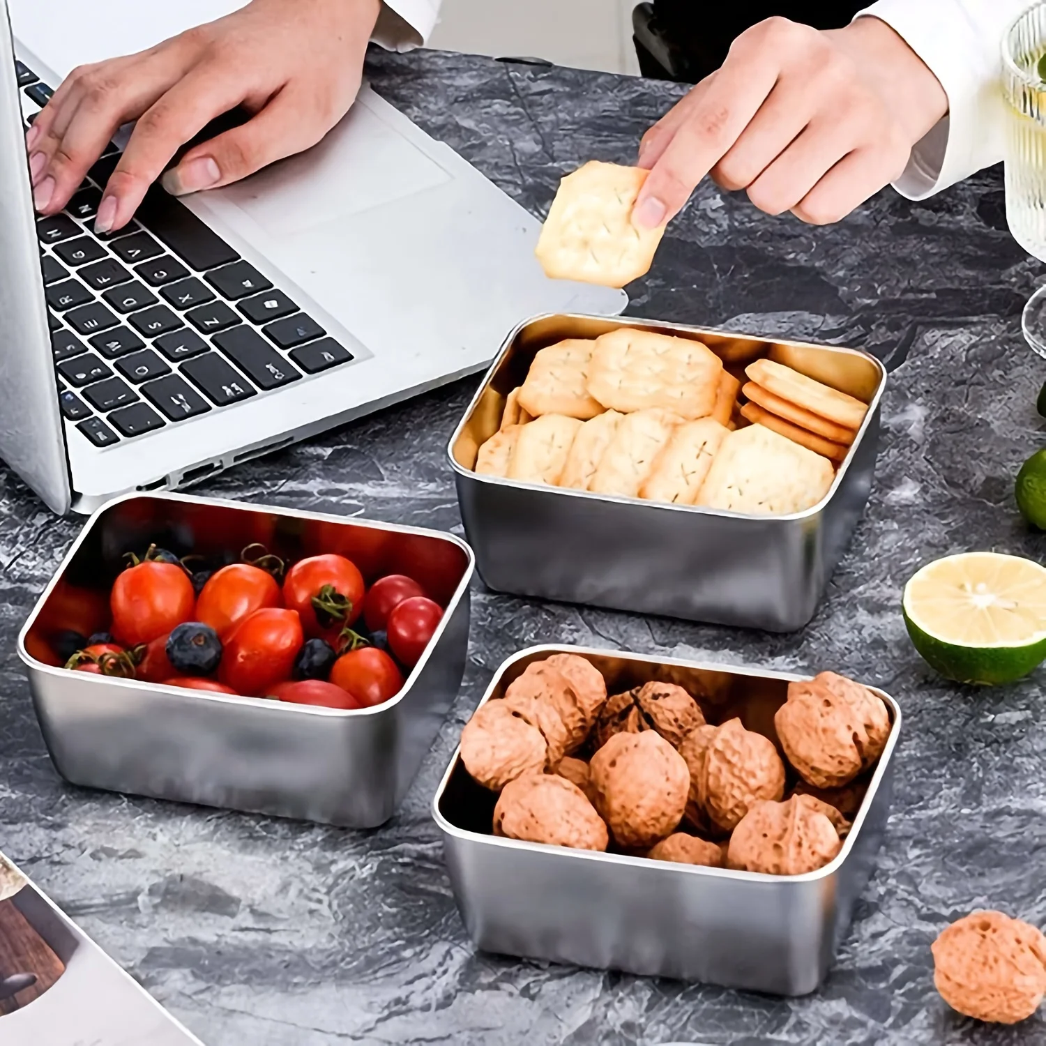 Stainless Steel Food Storage C - Food Storage Containers Set ulasan dan harga