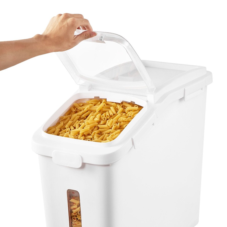 Large 11.4Gallon/50L Rice Stor - Food Storage With Wheels ulasan dan harga