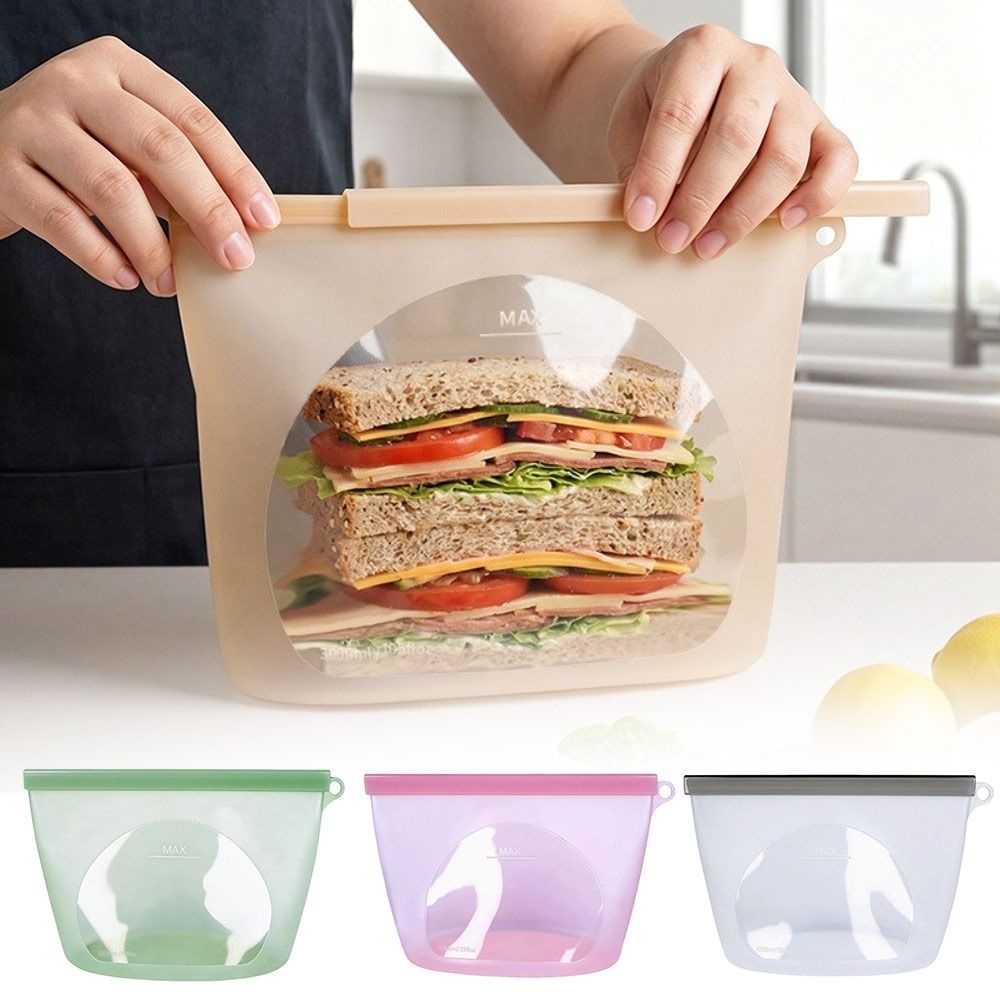Silicone Food Preservation Bag - Food Storage Zipper ulasan dan harga