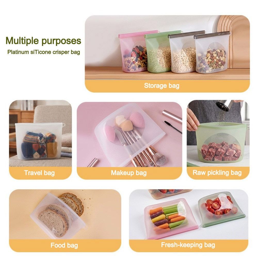 Silicone Food Preservation Bag - Food Storage Zipper ulasan dan harga