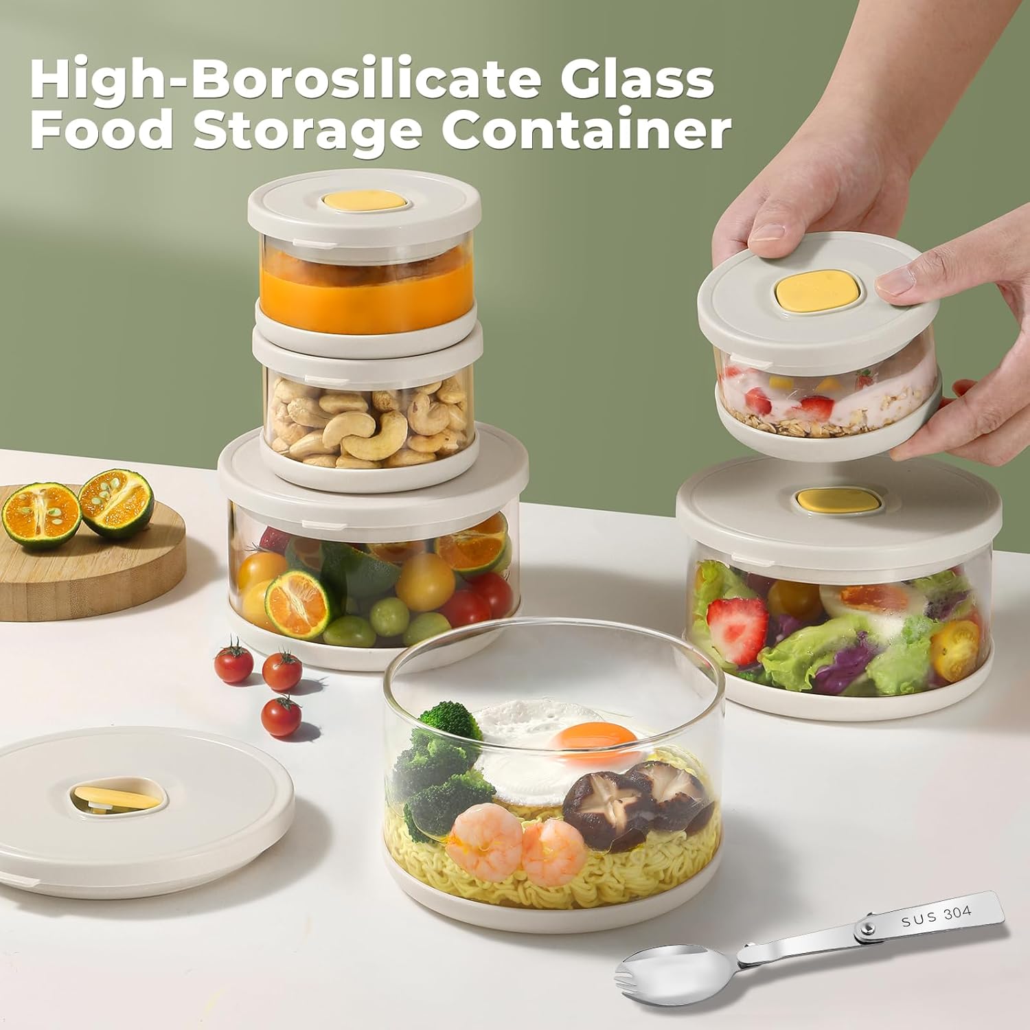Glass Tupperware Set Airtight  - Food Storage Tupperware ulasan dan harga
