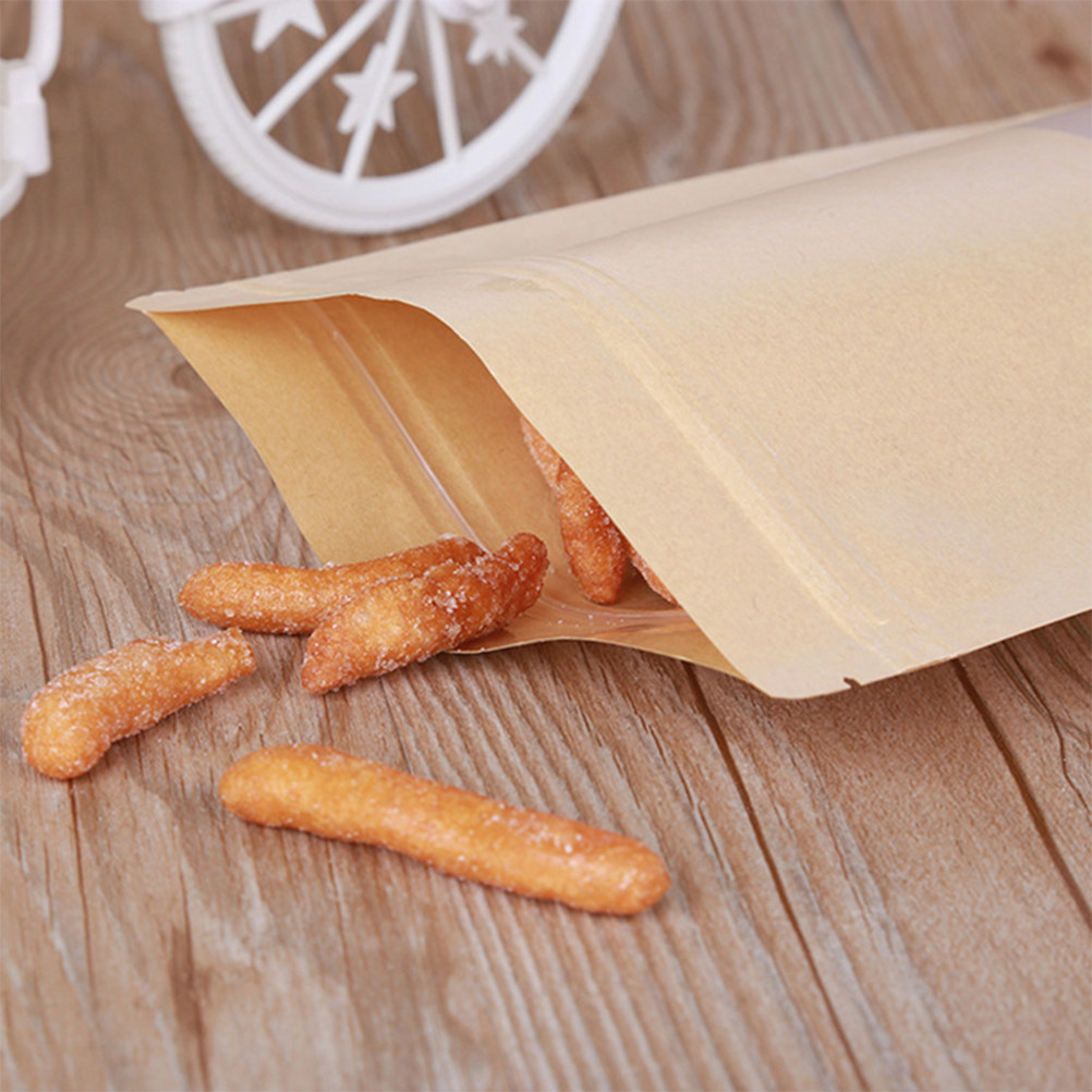 50Pcs Kraft Paper Zipper Seale - Food Storage Zipper ulasan dan harga