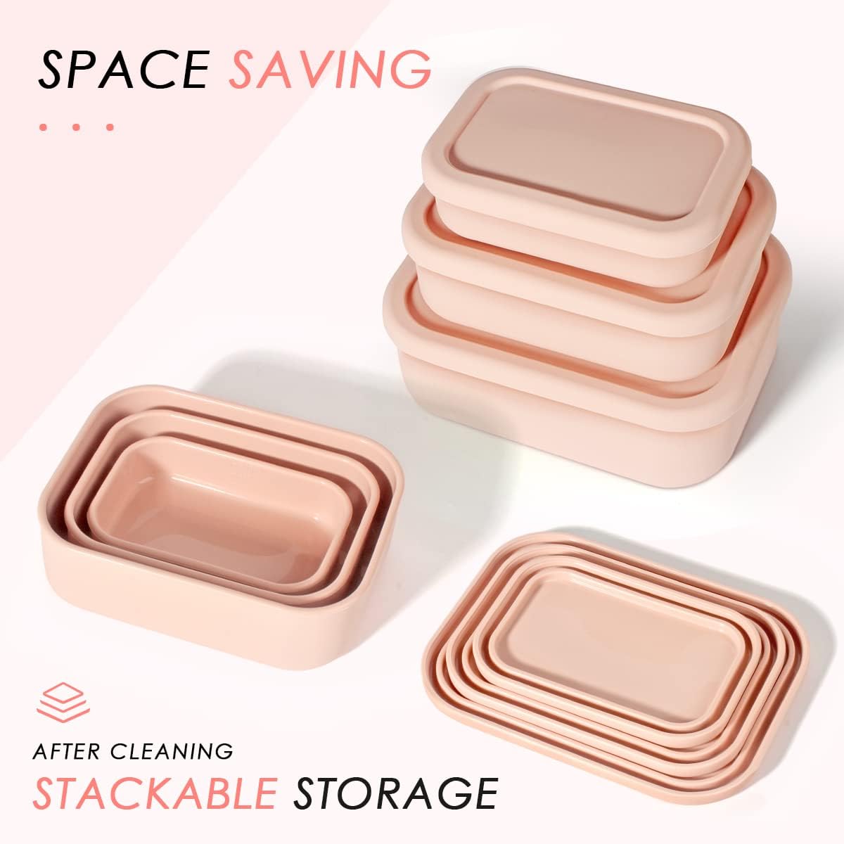Silicone Bento Boxes Lunch Con - Food Storage Tupperware ulasan dan harga