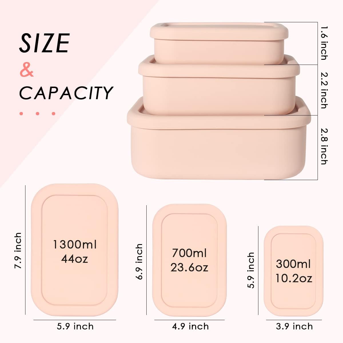 Silicone Bento Boxes Lunch Con - Food Storage Tupperware ulasan dan harga