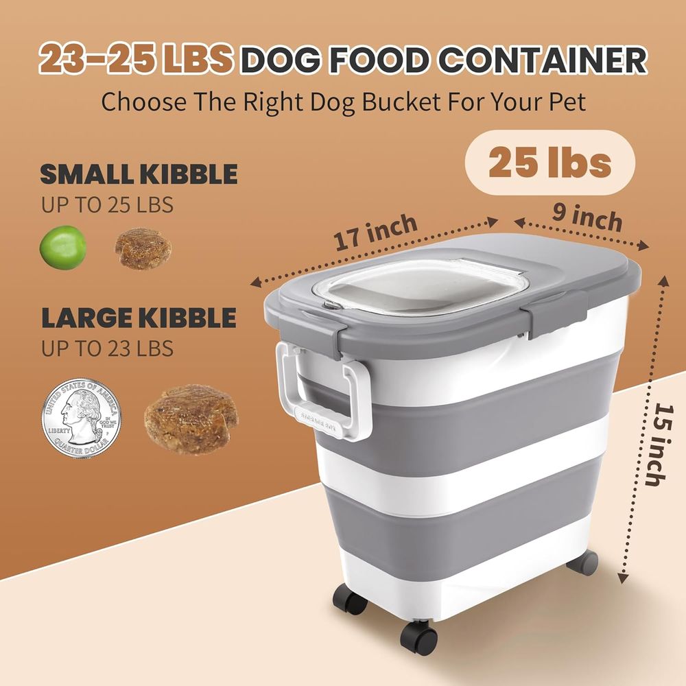 Airtight Dog Food Storage Cont - Food Storage With Wheels ulasan dan harga