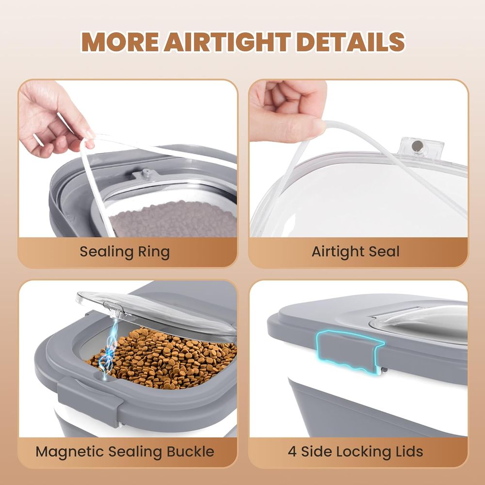 Airtight Dog Food Storage Cont - Food Storage With Wheels ulasan dan harga