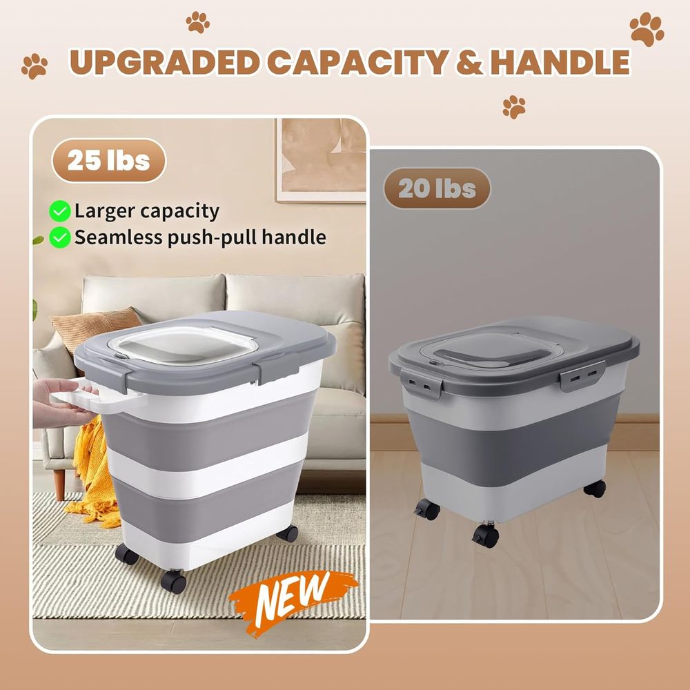 Airtight Dog Food Storage Cont - Food Storage With Wheels ulasan dan harga