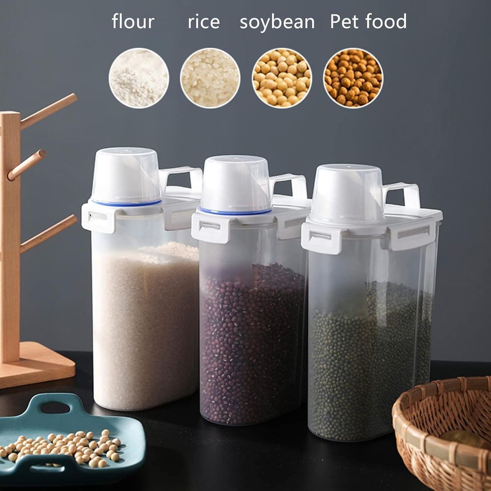 5.5 Lbs Rice Airtight Dry Food - Food Storage Containers Set ulasan dan harga