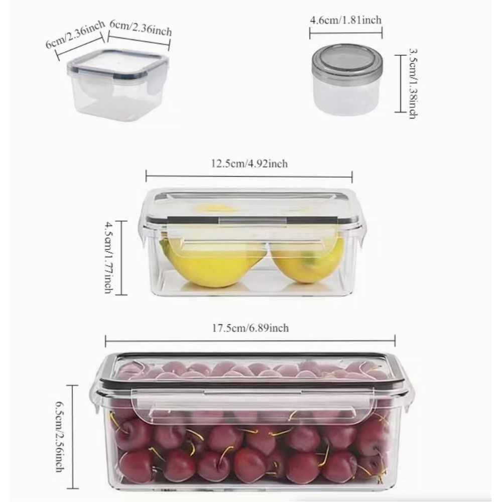 4-Piece Clear Food Storage Con - Food Storage Containers Set ulasan dan harga