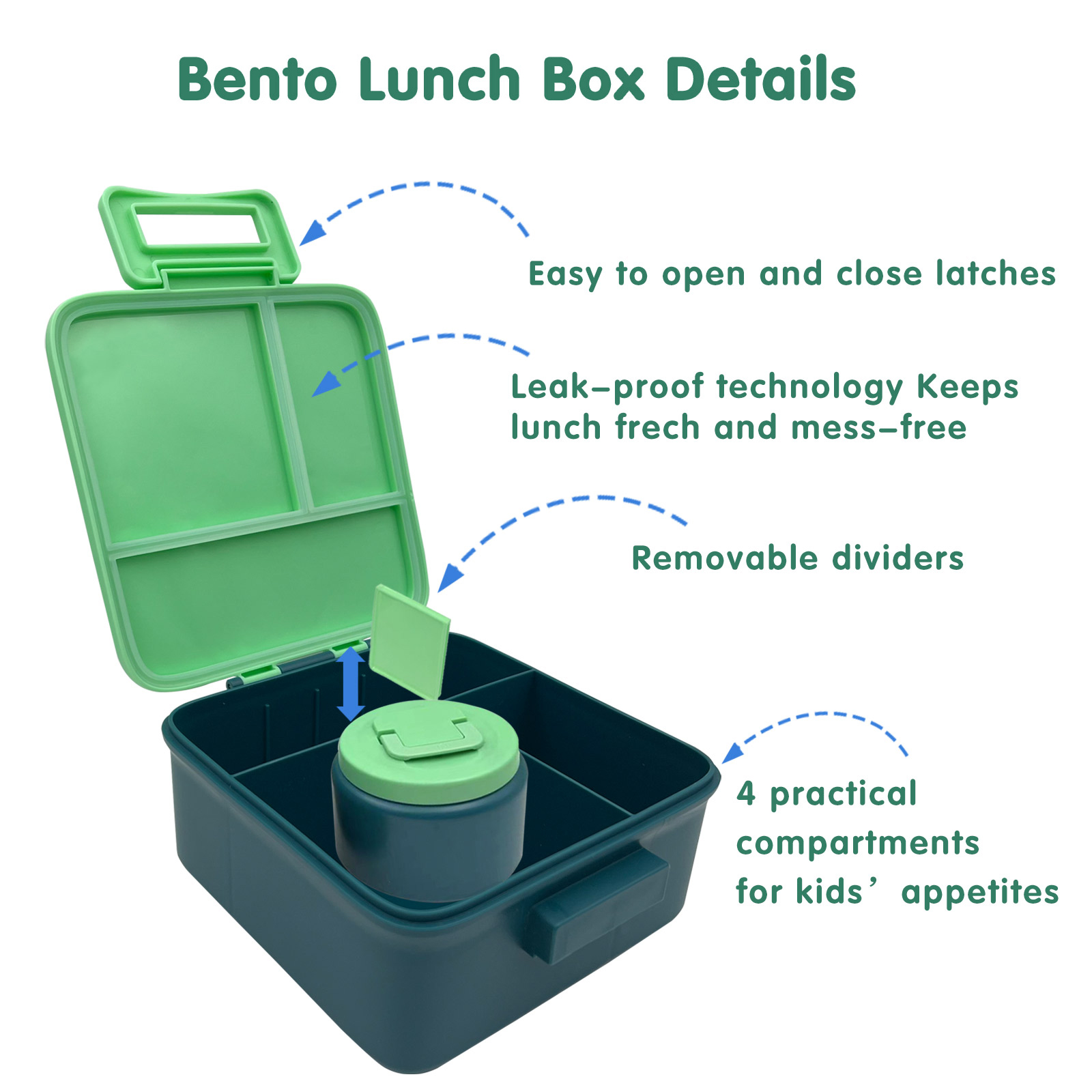 1 Set Bento Lunch Box for Kids - Food Storage Containers Set ulasan dan harga