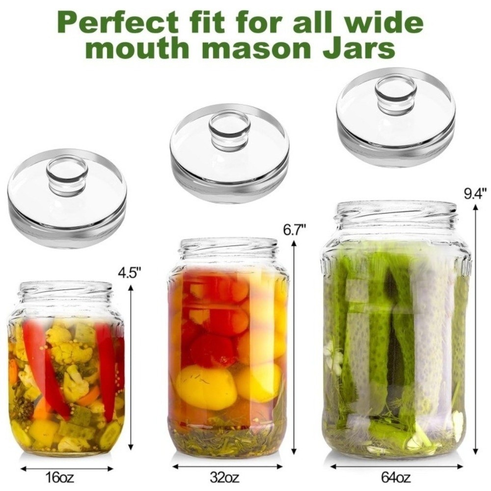 Fermented Glass Weights Clear  - Mason Jar Wide Mouth ulasan dan harga