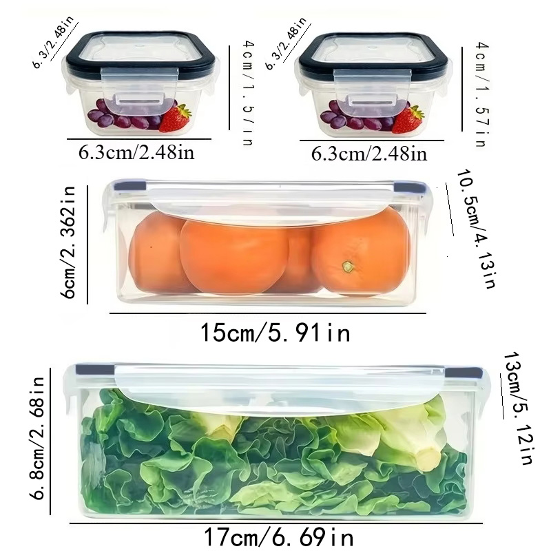 8Pcs Set Includes 4 Containers - Food Storage Containers Set ulasan dan harga