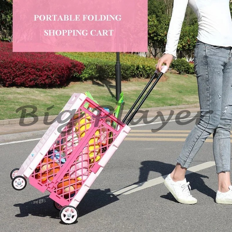 65L Quick Folding Portable Sho - Food Storage With Wheels ulasan dan harga
