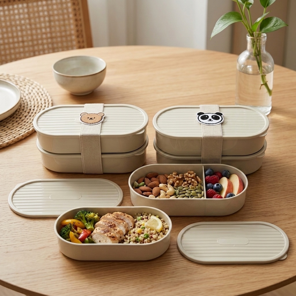2Pcs/Set Cartoon Kids Bento Bo - Food Storage Containers Set ulasan dan harga