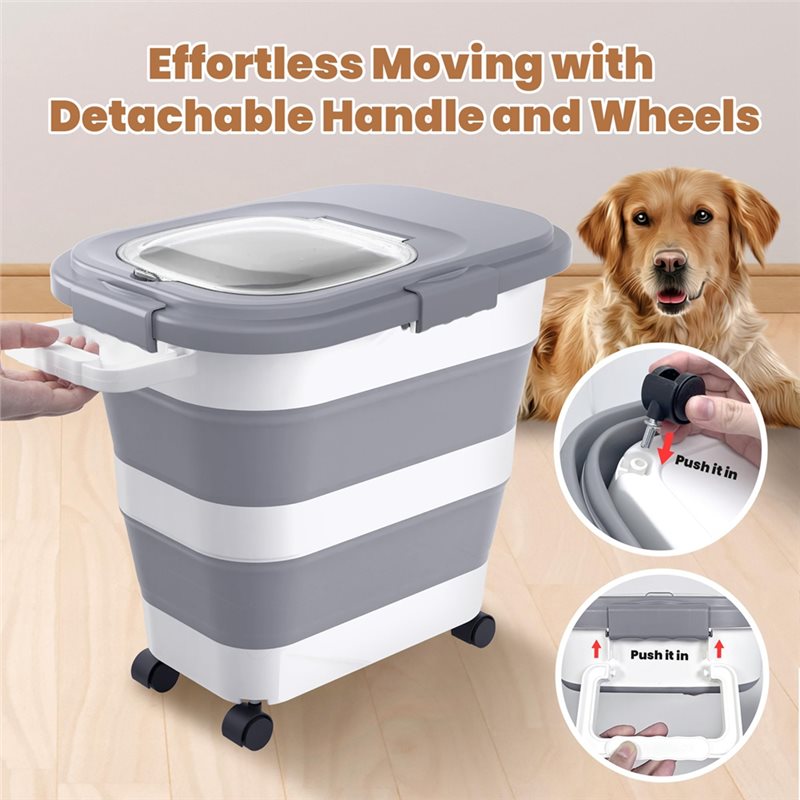 A53Q-Food Storage Container 1P - Food Storage With Wheels ulasan dan harga