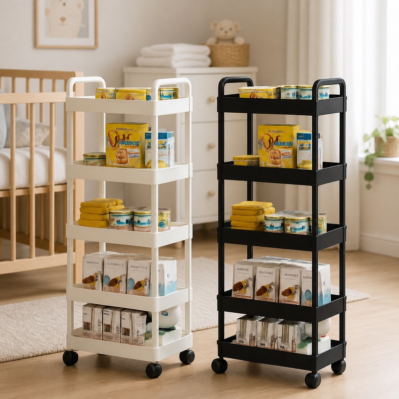 5-Tier Rolling Storage Cart wi - Food Storage With Wheels ulasan dan harga