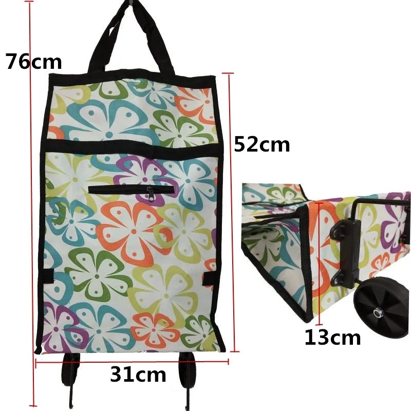 Portable Folding Reusable Shop - Food Storage With Wheels ulasan dan harga