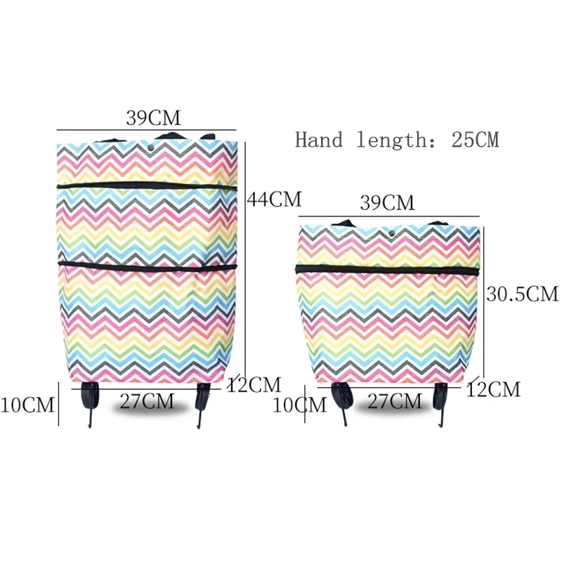Portable Folding Reusable Shop - Food Storage With Wheels ulasan dan harga
