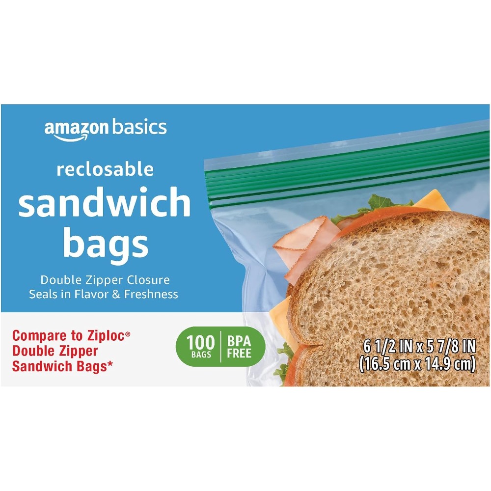 100 Count Clear Reusable Doubl - Food Storage Zipper ulasan dan harga
