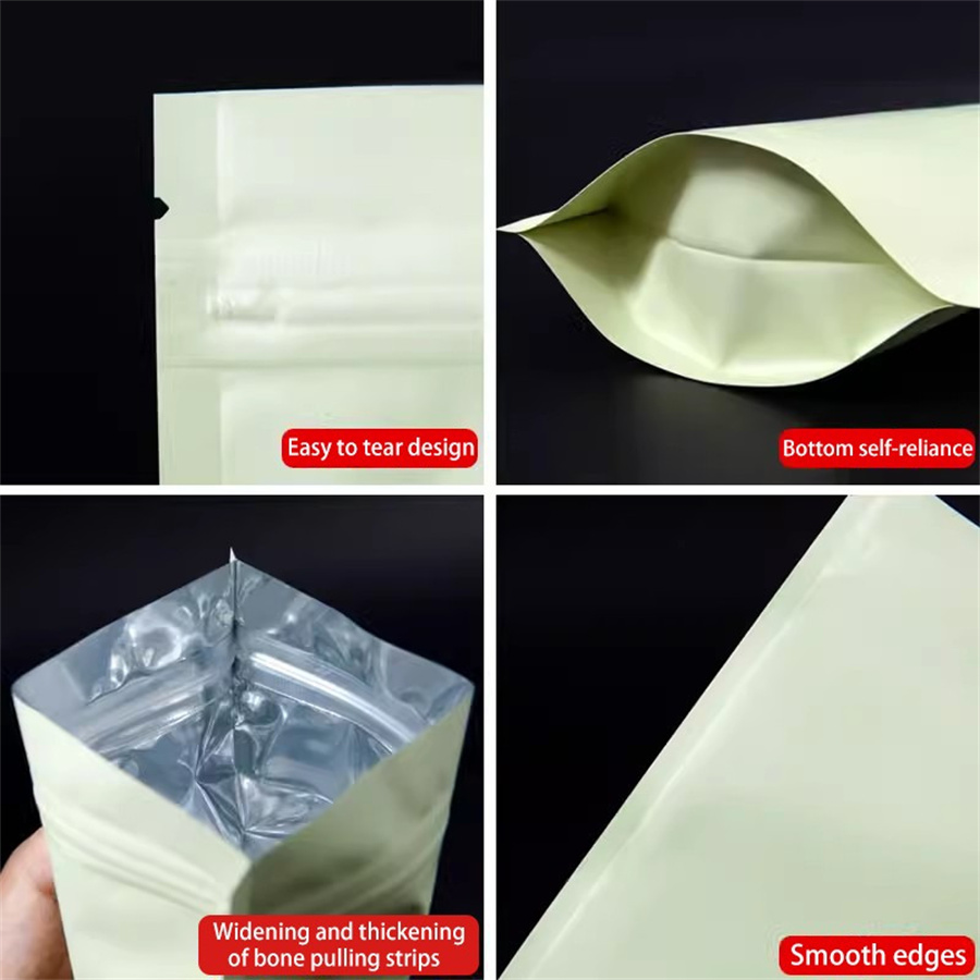 50/100PCS Matte Pale Yellow Zi - Food Storage Zipper ulasan dan harga