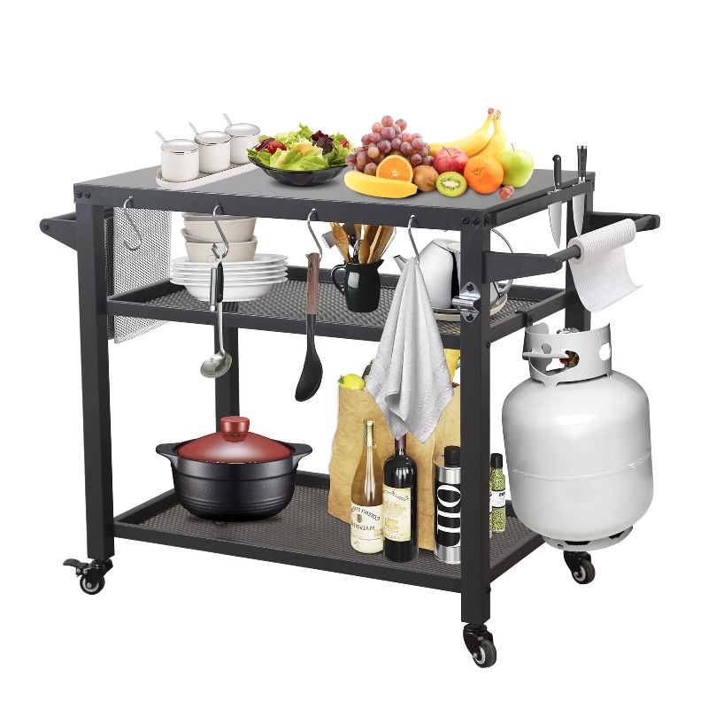 Removable Outdoor Kitchen BBQ  - Food Storage With Wheels ulasan dan harga